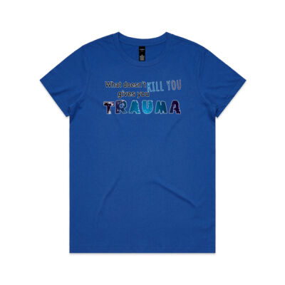 Women's Trauma Tee (Blue) Thumbnail